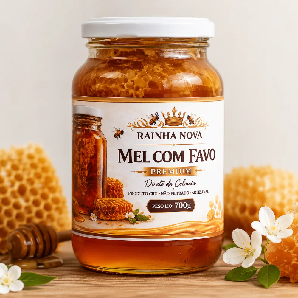 Mel com pedaço de favo 700 g